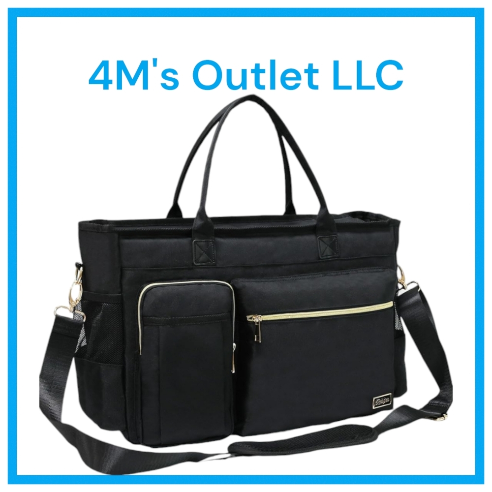Nurse Tote Bag for Work with Padded 15.6” Laptop Sleeve, Medical Supplies Bag